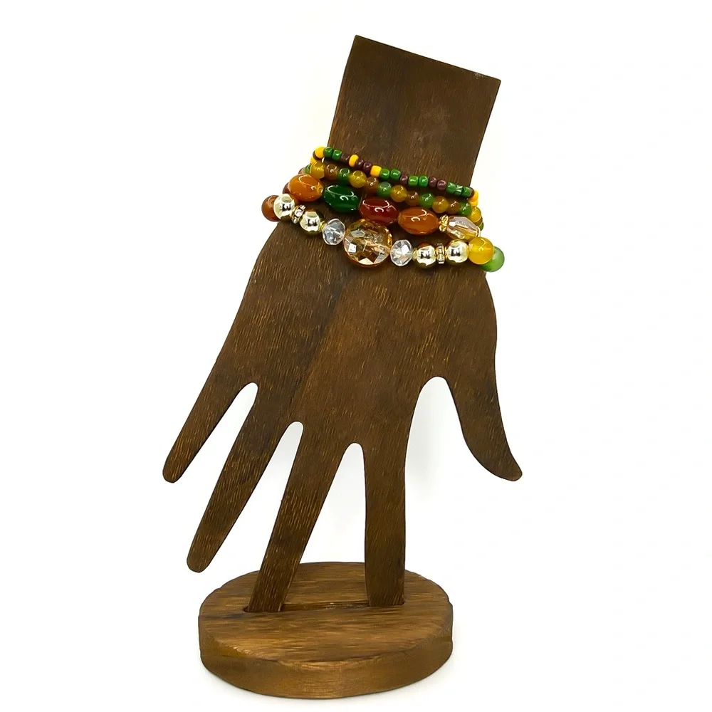 ❀ 2/$20 Multicolored Nature Bohemian Beaded Bundle Bracelet Set - Picture 3 of 5